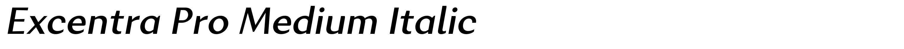Excentra Pro Medium Italic